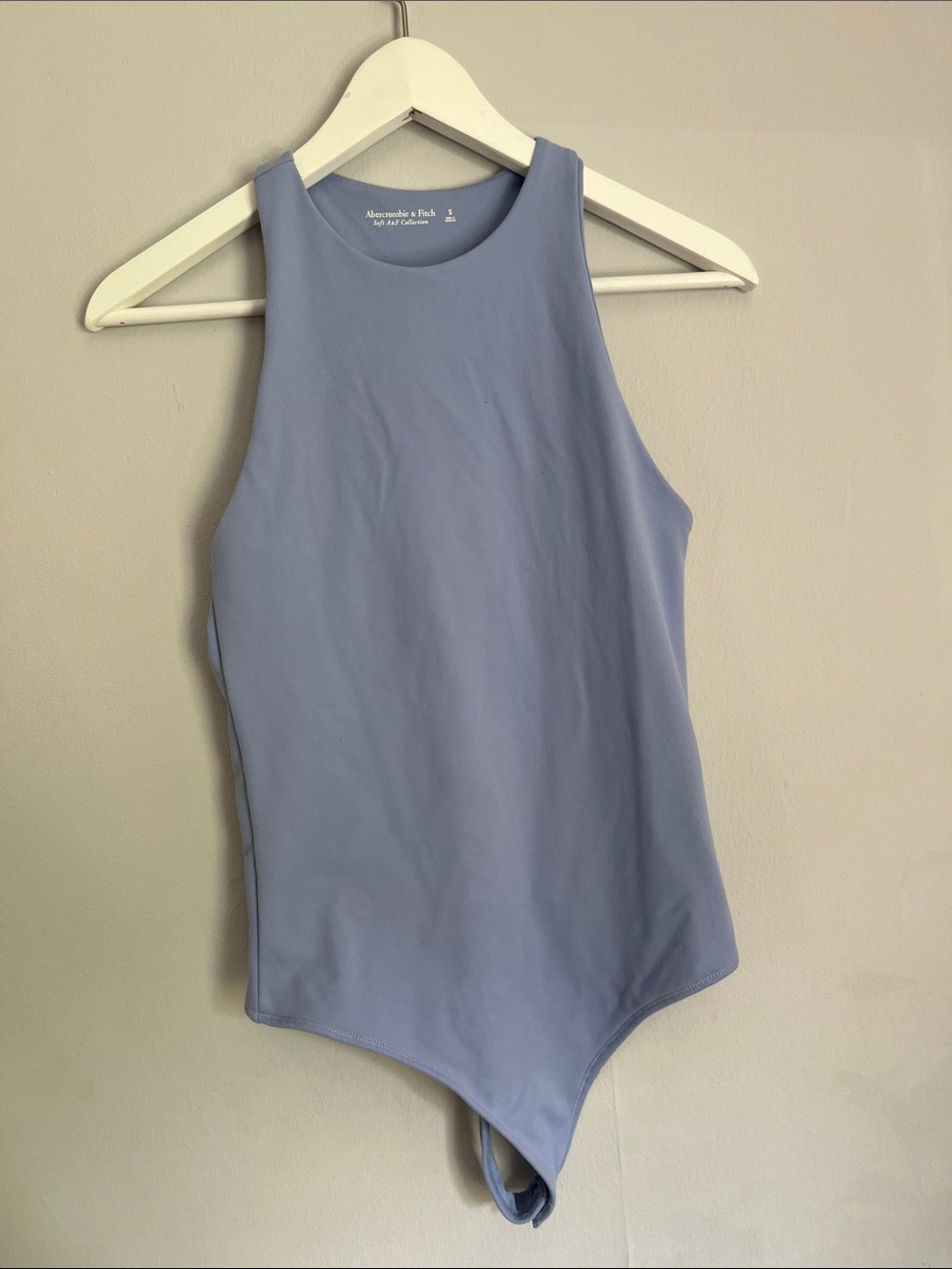 Abercrombie & Fitch Pale Blue High-Neck asymmetrical back onesie